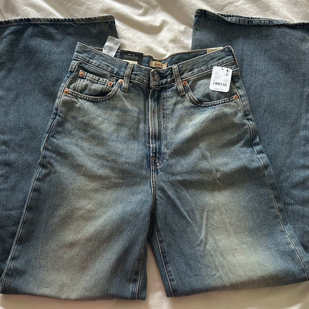 NWT Free People Levi’s Ribcage Wide Leg Jean - Picture 7 of 9